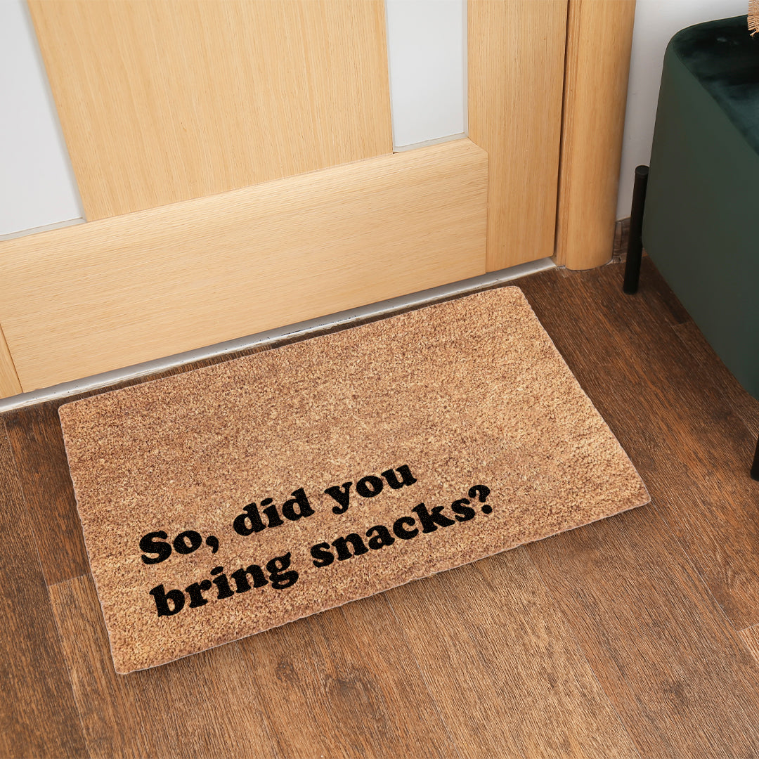 So, Did You Bring Snacks Doormat