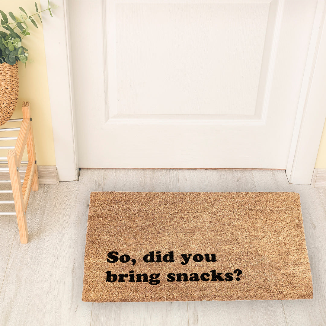 So, Did You Bring Snacks Doormat