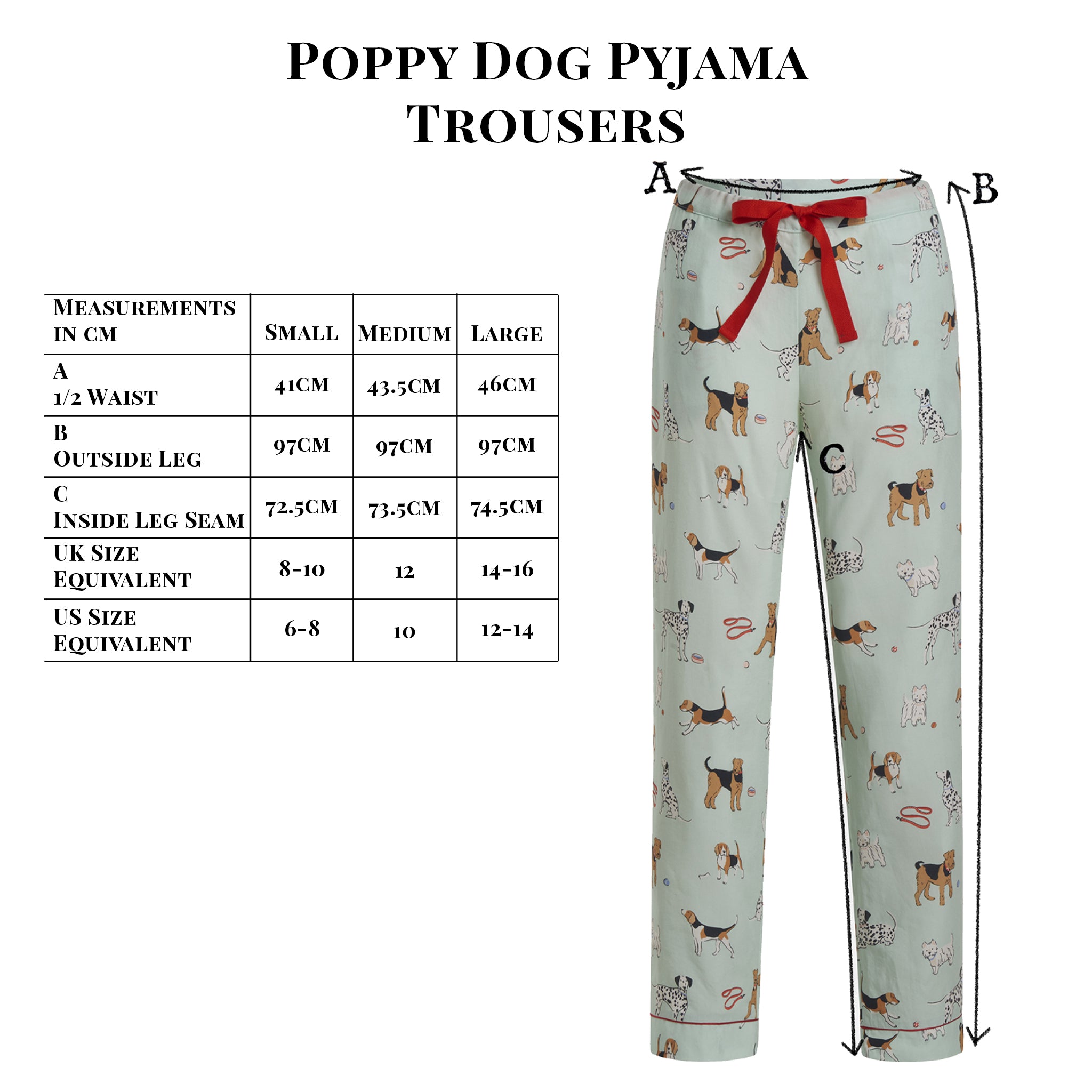 Poppy Dog Print Pyjamas Set Tessie Clothing