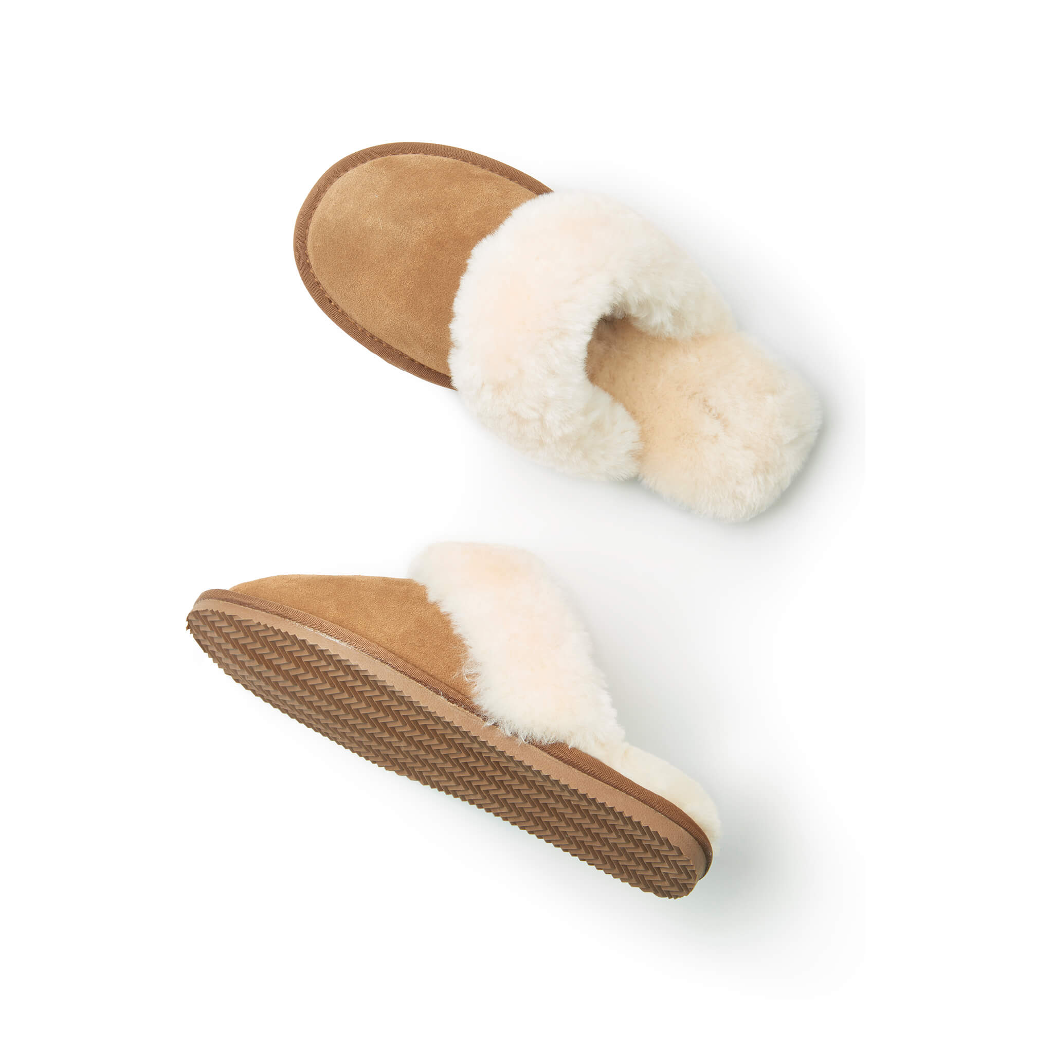 Brown Sheepskin Slippers for Women Tessie Fur Mules Tessie